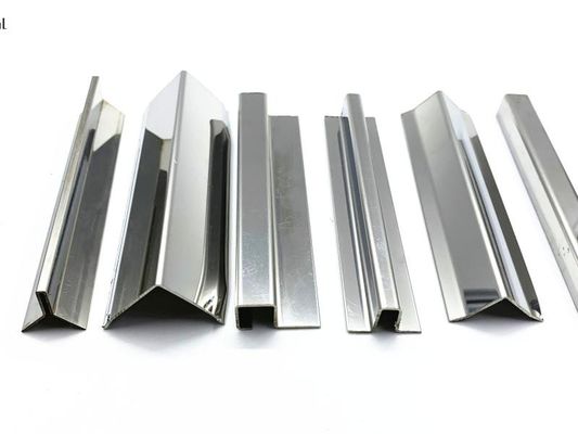 İç Köşe Paslanmaz Çelik Metal Bullnose Bordür Kenar Trimi 2.5m