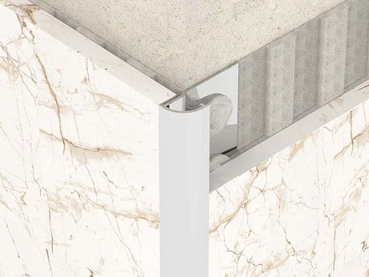 Yuvarlak Açı için Parlak Metal 0.6mm Paslanmaz Çelik Çeyrek Yuvarlak Trim