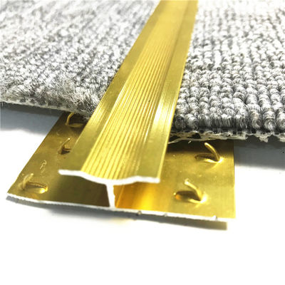 Halı Aksesuarları Krom Gümüş Fayans Geçiş Şeridi Alüminyum Halı Trim 2.5cm