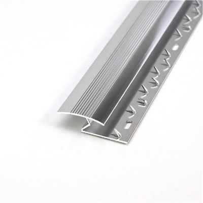 Gümüş Alüminyum Z Profili Alüminyum Halı Kenarı 15mm Halı Kenarı Kenarı
