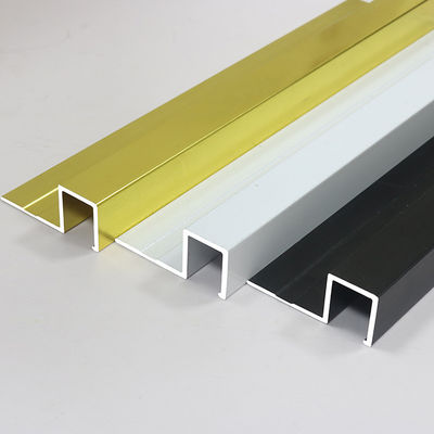 12mm Dekoratif Metal Profil Duvar Seramik Karo Dış Köşe Kenarı Alüminyum Karo Döşeme