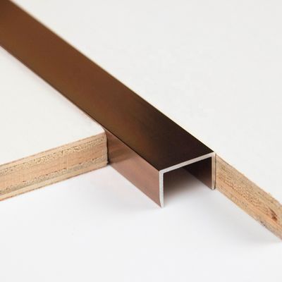 10MM Fırça Altın Alüminyum Karo Döşeme Dekorasyonu Cilalı