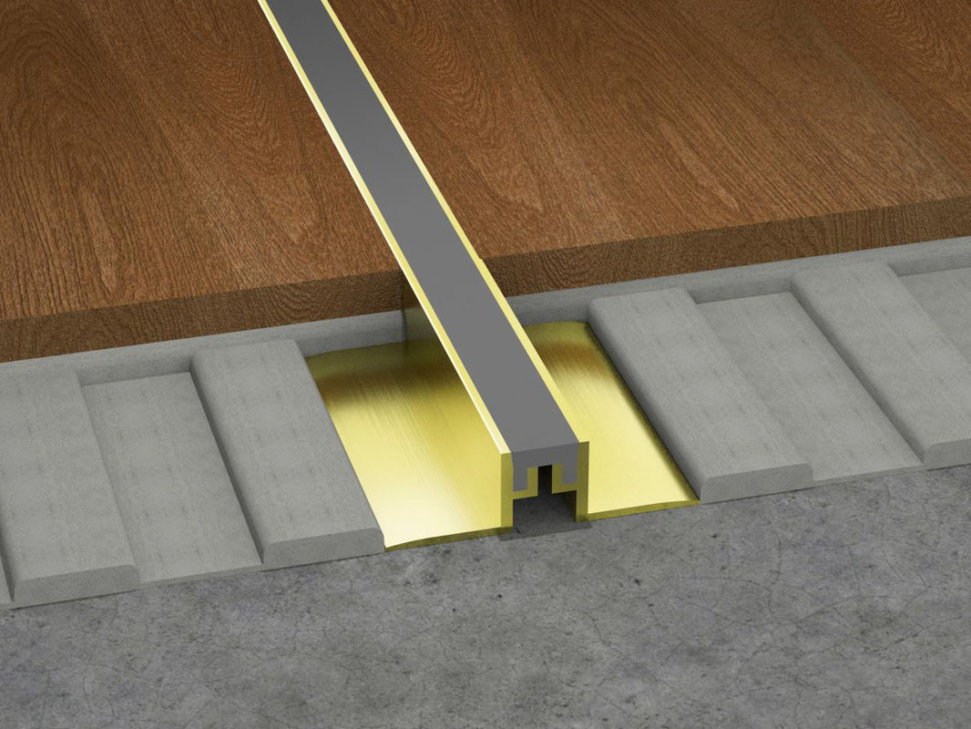2.5cm Alüminyum Hareket Derz Ev Dekoratif Metal Kenar Döşeme Profili