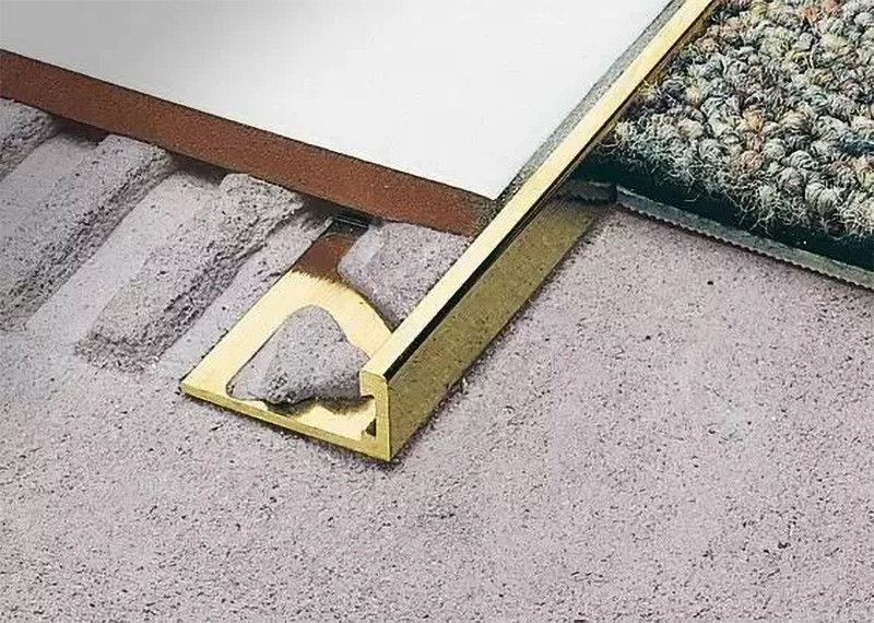 Alüminyum Alaşımlı Karo Kenar Döşeme Metal Kaplama şeritleri duvar karosu dekorasyonu