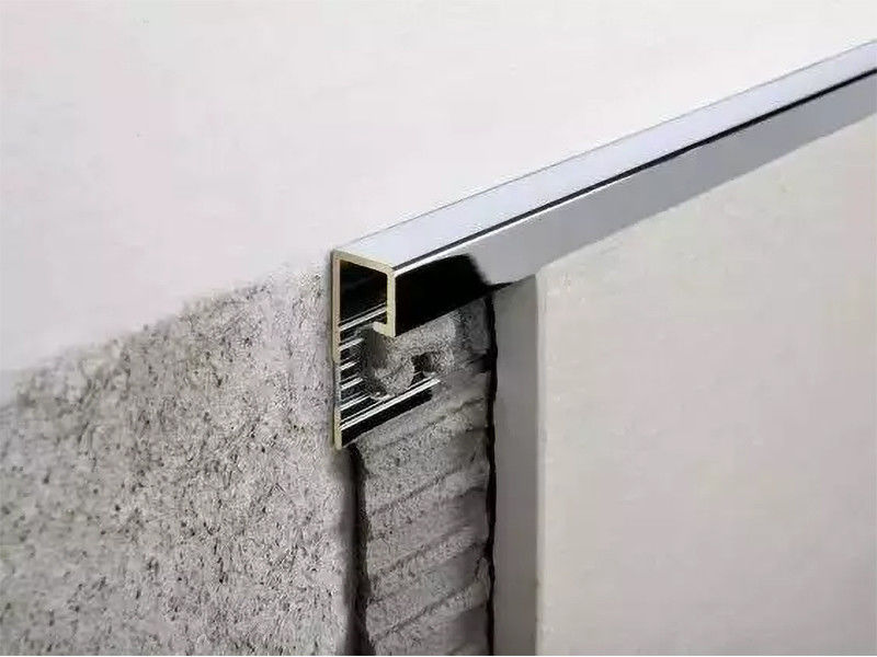 Alüminyum Alaşımlı Profil Fayans Kenar Trim Alüminyum için 2.5m Metal Fayans Kenar Trimi