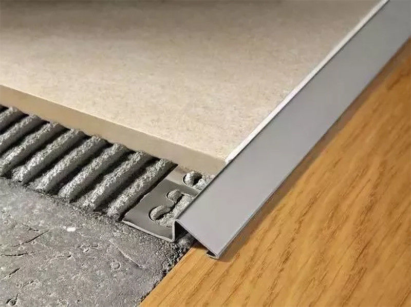 Alüminyum Alaşımlı Profil Fayans Kenar Trim Alüminyum için 2.5m Metal Fayans Kenar Trimi