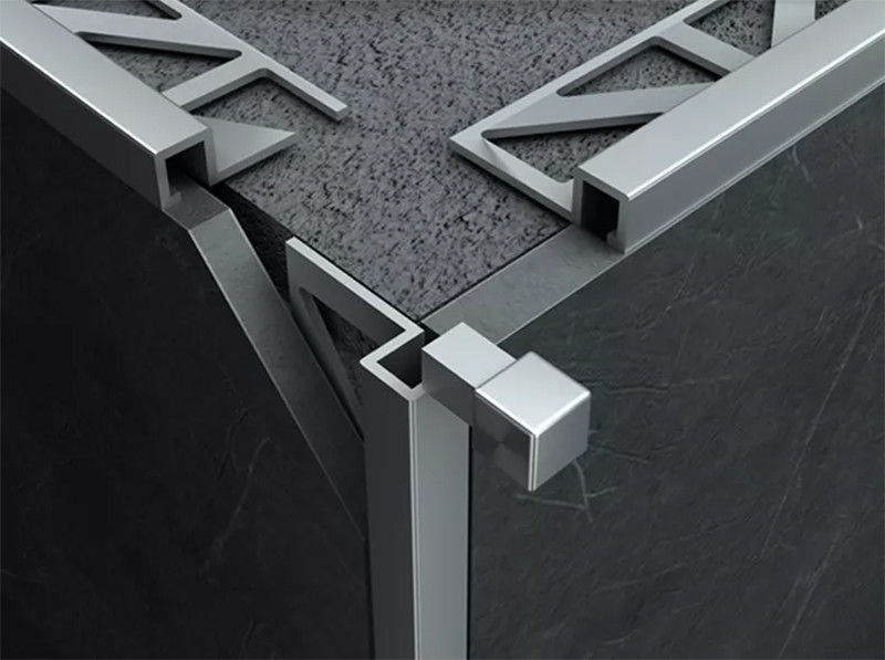 Alüminyum-Magnezyum Alaşımlı Profil Dik Açılı Kapama Şeritleri Karo Kenar Çıtası