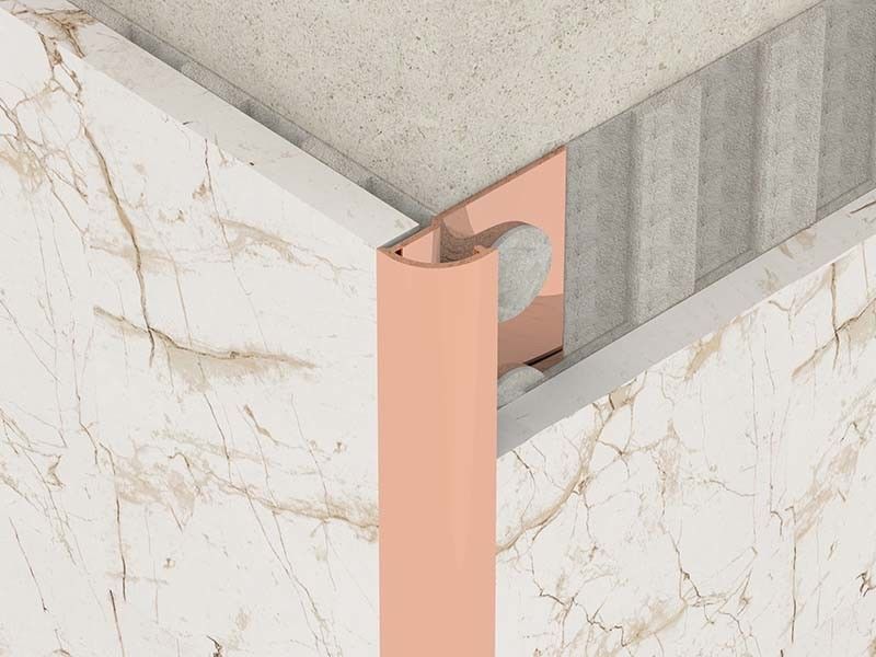 Yuvarlak Açı için Parlak Metal 0.6mm Paslanmaz Çelik Çeyrek Yuvarlak Trim