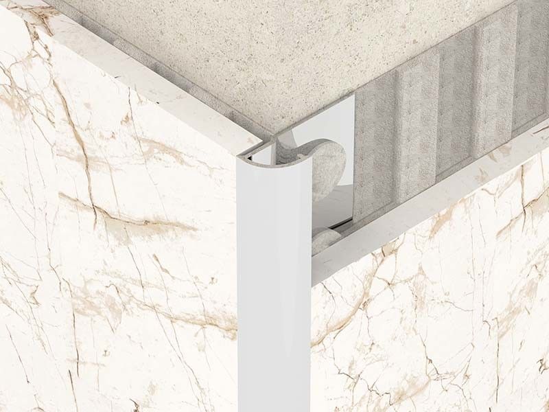 Yuvarlak Açı için Parlak Metal 0.6mm Paslanmaz Çelik Çeyrek Yuvarlak Trim