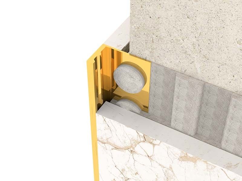 Fırçalanmış Metal Paslanmaz Çelik Fayans Döşeme SS304 Kare Kapanış Şeridi Fayans Kenar Döşeme