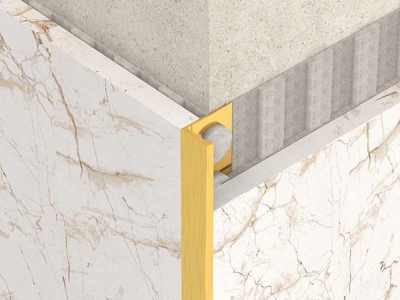 1.8m Fırçalanmış Paslanmaz Çelik Açılı Trim Metal Bullnose Bordür Kenar Trimi