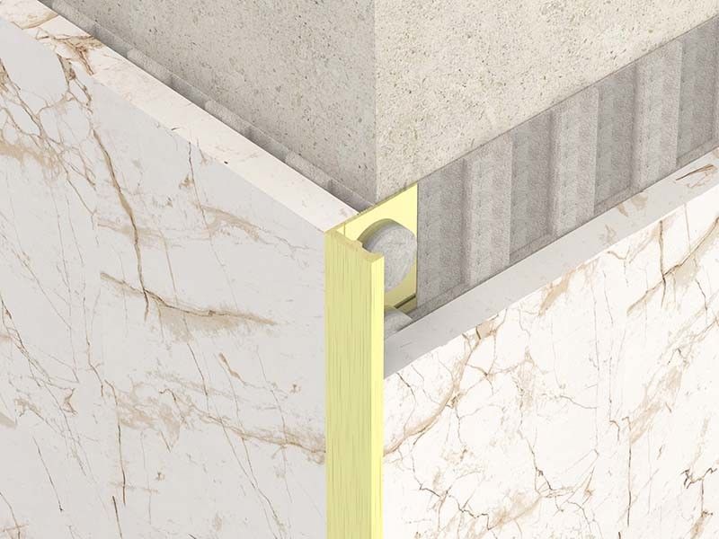 1.8m Fırçalanmış Paslanmaz Çelik Açılı Trim Metal Bullnose Bordür Kenar Trimi