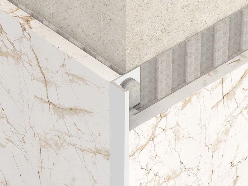 Parlak 2.5m Paslanmaz Çelik Karo Trim Gümüş Metal Dekoratif Bullnose Bordür