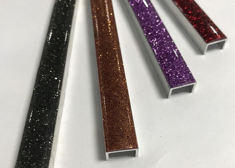 Toptan Lüks Tasarım Alüminyum U Şekli Kenar Koruma Alüminyum Seramik Karo Döşeme Metal Karo Profili
