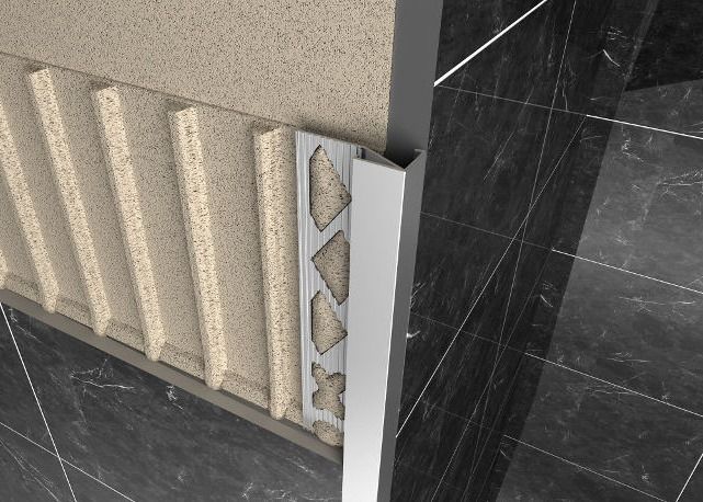 Çini Trim Alüminyum Köşe Geçiş Profili Listello Bordür Kenar Trimi