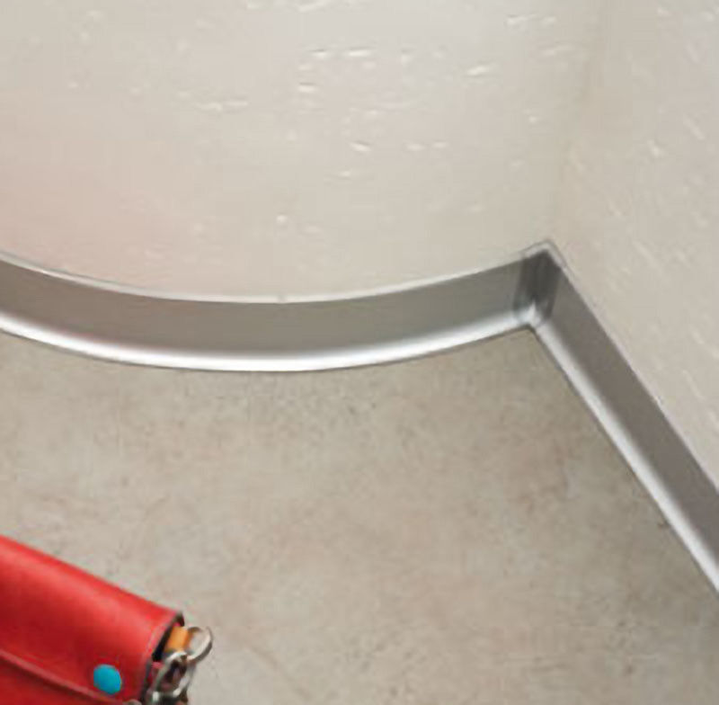 Kendinden Yapışkanlı Alüminyum Süpürgelik Profili 60mm Kavisli Metal Süpürgelik Süpürgelik