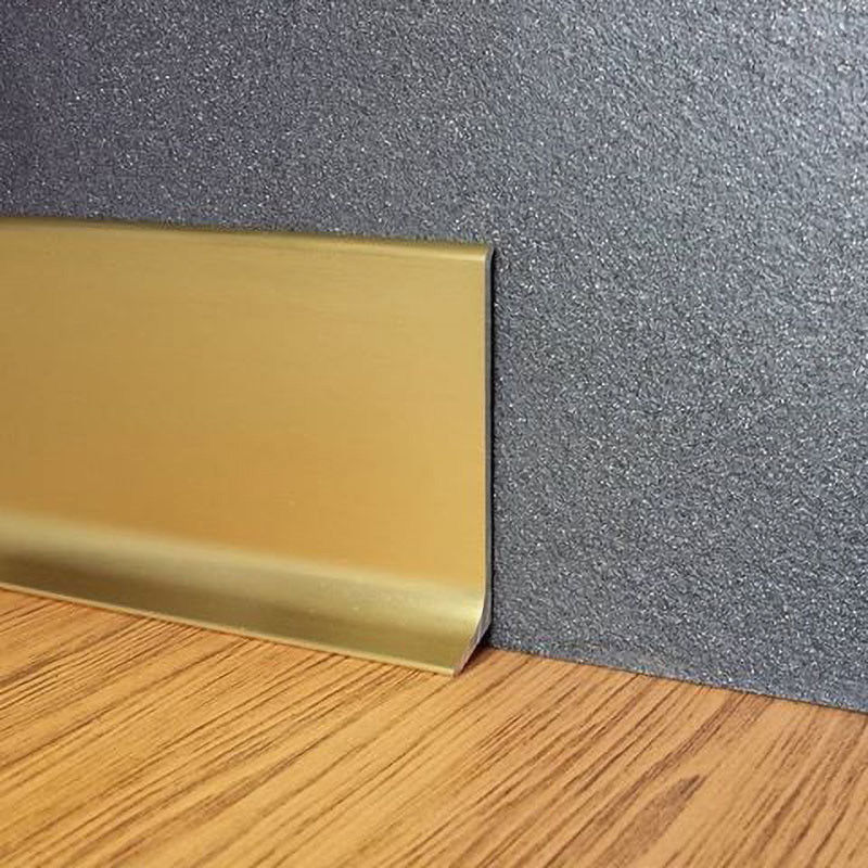 Kendinden Yapışkanlı Alüminyum Süpürgelik Profili 60mm Kavisli Metal Süpürgelik Süpürgelik