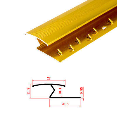 Alüminyum Metal Halı Kenar Döşeme 10mm Geçiş Şeridi Kapı Eşiği