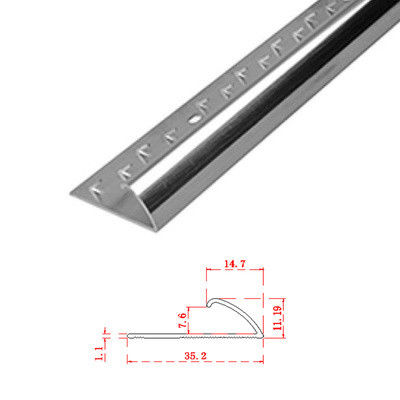 Alüminyum Metal Halı Kenar Döşeme 10mm Geçiş Şeridi Kapı Eşiği