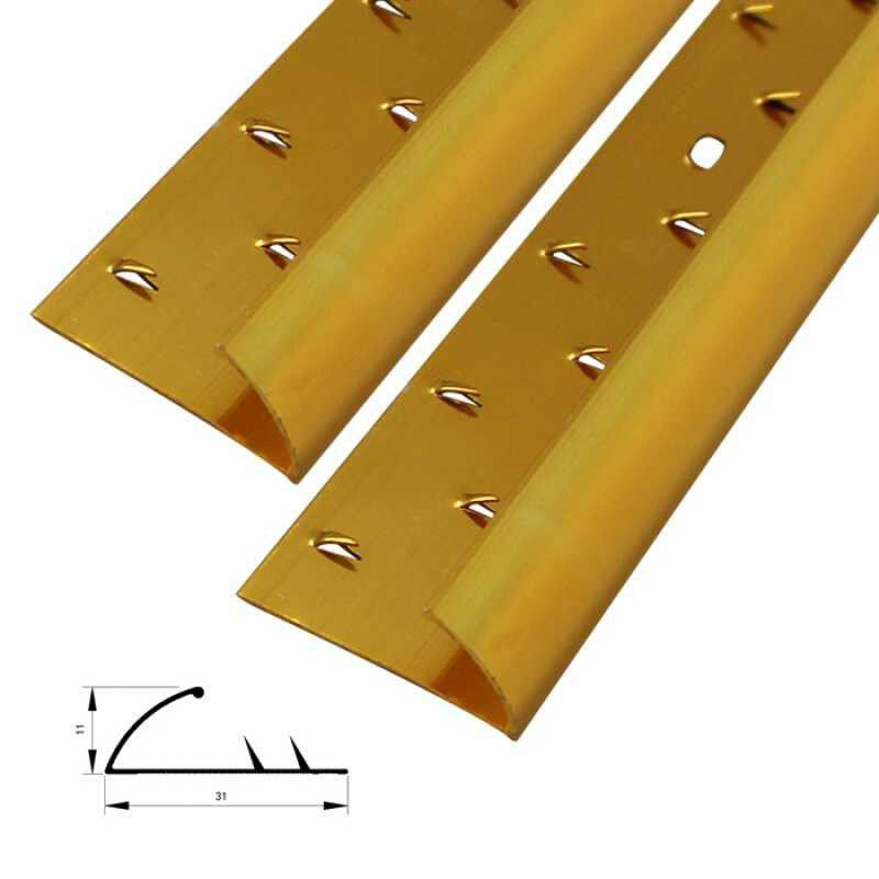 Alüminyum Metal Halı Kenar Döşeme 10mm Geçiş Şeridi Kapı Eşiği