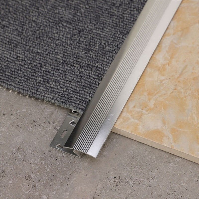 Gümüş Alüminyum Z Profili Alüminyum Halı Kenarı 15mm Halı Kenarı Kenarı