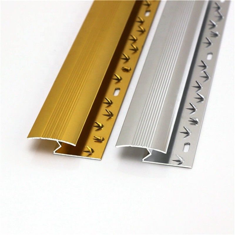 Gümüş Alüminyum Z Profili Alüminyum Halı Kenarı 15mm Halı Kenarı Kenarı