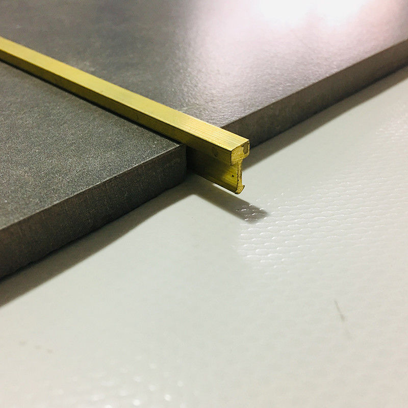 Pirinç Metal Geçiş Şeridi Pirinç Karo Döşeme 10mm Ayna Cilalı