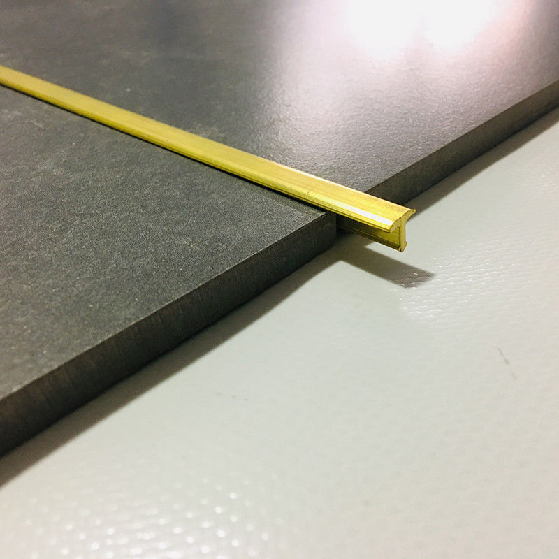 Pirinç Metal Geçiş Şeridi Pirinç Karo Döşeme 10mm Ayna Cilalı