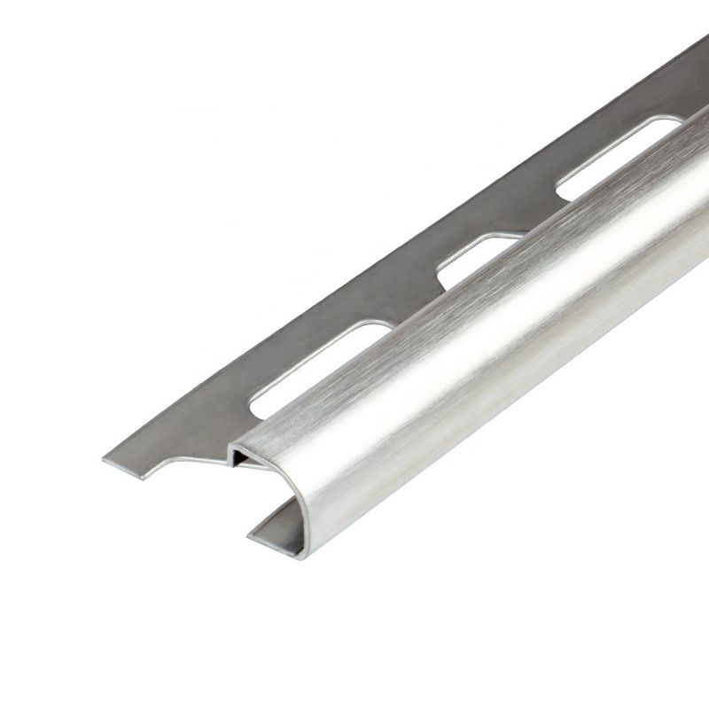 Kakma 0.6mm Paslanmaz Çelik Yuvarlak Kenar Karo Döşeme Döşeme Aksesuarları Süpürgelik Tahtası